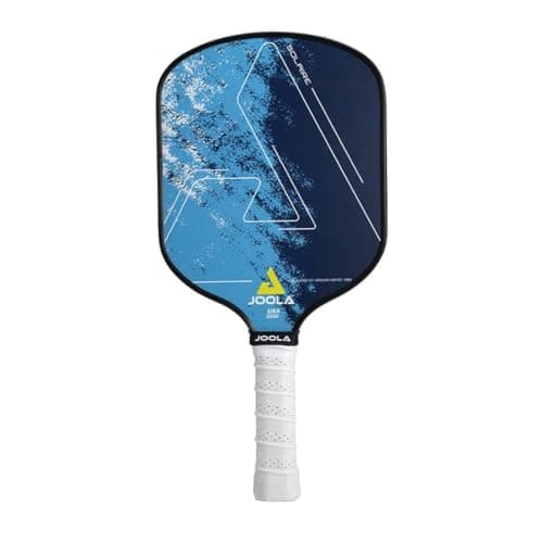 Blau-dunkelblauer Pickleball-Schläger mit JOOLA-Schriftzug und weißem Griffband vor weißem Hintergrund
